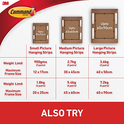 Command White 12 lb Picture Hanging Strips, Decorate Damage-Free, Indoor Use (17201-4PK-ES)