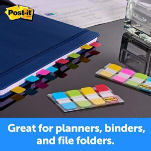 Post-it Tabs, 1 in Solid, Aqua, Yellow, Pink, Violet, 22/Color, 88/Dispenser (686-AYPV1IN)