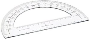 sparco plastic protractor, 6-inch long, clear (spr01490)