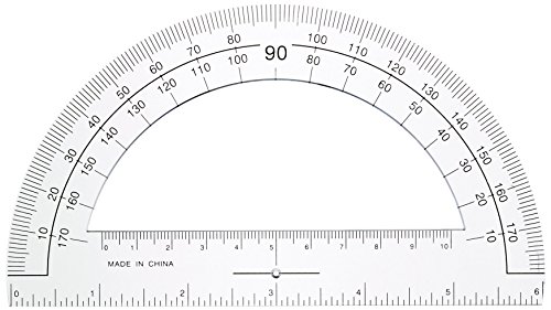 Sparco Plastic Protractor, 6-Inch Long, Clear (SPR01490)