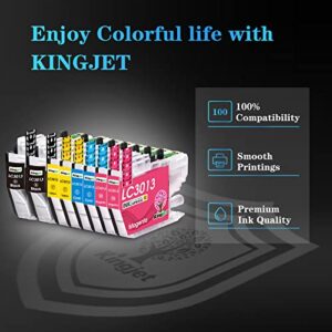 Kingjet LC3013 Compatible Ink Cartridge Replacement for Brother LC-3013 LC3011, 8 Pack Use with MFC-J491DW MFC-J497DW MFC-J690DW MFC-J895DW Printers for Brother LC3013 Ink Cartridges