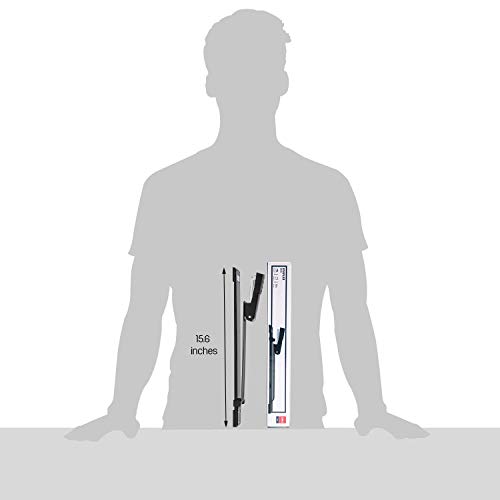 Deli Long Reach Stapler, 25 Sheet Capacity, Long Arm Standard Staplers for Booklet or Book Binding, Black