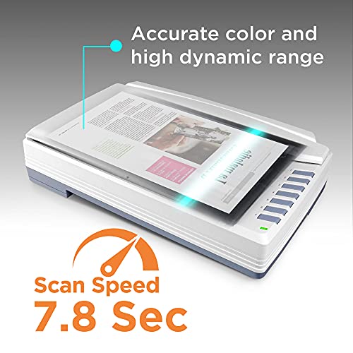 Plustek OpticPro A320E - A3 CCD Flatbed Scanner, 12" x 17" scan Area with 800dpi scan Resolution. ICA & Twain Compliant.