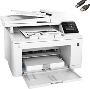 hp laserjet pro mfp m227fdwc all-in-one wireless laser printer, print scan copy fax, auto 2-sided printing, 1200 x 1200 dpi, 30 ppm, compatible with alexa, bundle with jawfoal printer cable
