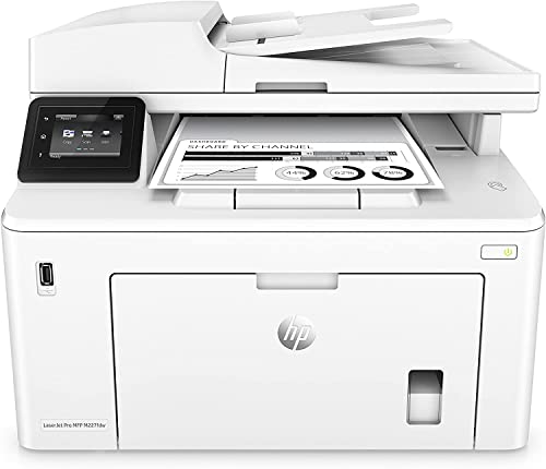 HP Laserjet Pro MFP M227fdwC All-in-One Wireless Laser Printer, Print Scan Copy Fax, Auto 2-Sided Printing, 1200 x 1200 dpi, 30 ppm, Compatible with Alexa, Bundle with JAWFOAL Printer Cable