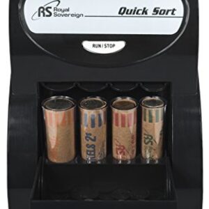 Royal Sovereign Electric Coin Sorter/Counter, Patented Anti-Jam Technology, 1 Row of Coin Counting (QS-2AN)