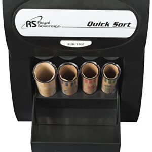 Royal Sovereign Electric Coin Sorter/Counter, Patented Anti-Jam Technology, 1 Row of Coin Counting (QS-2AN)