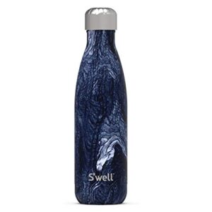 s’well stainless steel water bottle – 17 fl oz – azurite marble – triple-layered vacuum-insulated containers keeps drinks cold for 36 hours and hot for 18 – with no condensation – bpa-free