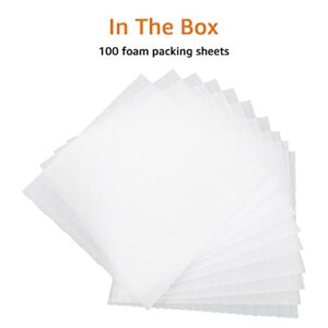 Amazon Basics Foam Wrap Sheets, 7-3/8 inches x 7.5 inches, 1/16-inch Thick, 100 Pack