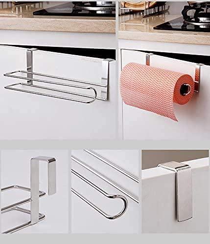 Stainless Steel Kitchen Paper Hanger Sink Roll Towel Holder Hanger Organizer Rack Pano Paper Towel Holder Under Cabinet