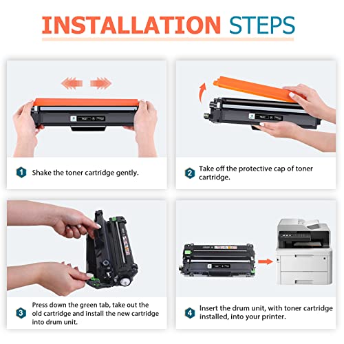 inkalfa Compatible TN227 Toner Cartridge Replacement for Brother TN227 TN223 TN-227 TN227BK MFC-L3770CDW HL-L3290CDW MFC-L3750CDW MFC-L3710CW HL-L3270CDW Printer (TN-227BK/C/M/Y High Yield 4 Pack)