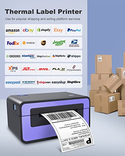 POLONO Shipping Label Printer, 4x6 Thermal Label Printer for Shipping Packages, Commercial Direct Thermal Label Maker,Thermal Labels, 4" x 6" Direct Thermal Shipping Label (Pack of 1000)