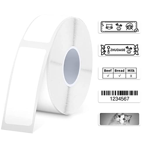 Jubilin D35 Label Maker Tape, Sticker Thermal Paper Self-Adhesive Label Tape Black on Transparent