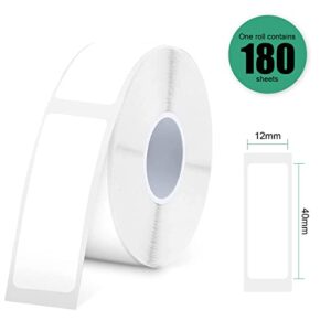 Jubilin D35 Label Maker Tape, Sticker Thermal Paper Self-Adhesive Label Tape Black on Transparent