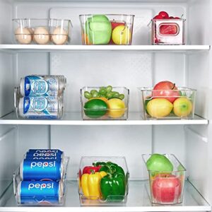 Vtopmart 4 Pack Soda Can Organizer for Refrigerator, Fridge Drink Can Holder for Pantry, Fridge Can Dispenser, Can Organizer Bins Clear