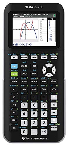 Texas Instruments TI-84 Plus CE Graphing Calculator, Black (Renewed)