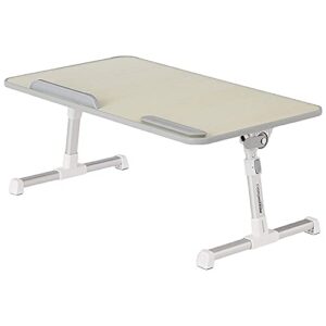 amazon basics adjustable laptop tray table – lap desk fits up to 17-inch laptop – medium