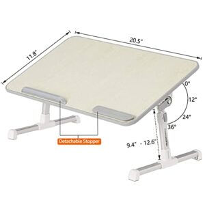 Amazon Basics Adjustable Laptop Tray Table - Lap Desk Fits up to 17-Inch Laptop - Medium