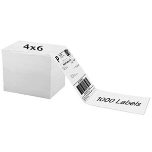 oaustect 4×6 shipping label 1000 fanfold labels for rollo, zebra direct thermal printer, with perforations