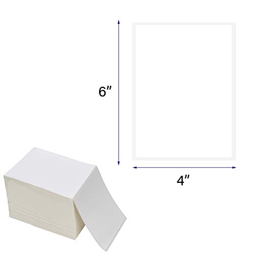 OausTect 4x6 Shipping Label 1000 Fanfold Labels for Rollo, Zebra Direct Thermal Printer, with Perforations