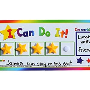 Kenson Kids “I Can Do It!” Token Board. Colorful Magnetic Rewards Chart with Positive-Reinforcement Stars and Customizable Goal Box. Great for Ages 3-10. Measures 5-Inches by 11-Inches