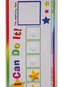 Kenson Kids “I Can Do It!” Token Board. Colorful Magnetic Rewards Chart with Positive-Reinforcement Stars and Customizable Goal Box. Great for Ages 3-10. Measures 5-Inches by 11-Inches