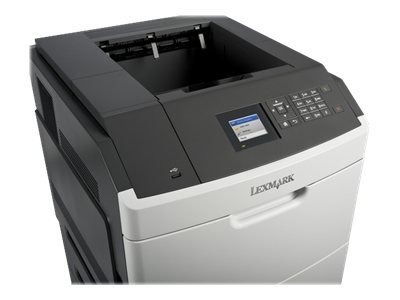 Lexmark MS810N Laser Printer - Monochrome - 1200 x 1200 dpi Print - Plain Paper Print - Desktop - 55 ppm Mono Print - 650 sheets Input - LCD - Gigabit Ethernet - USB - 40G0100