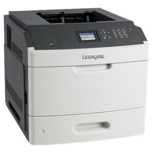 Lexmark MS810N Laser Printer - Monochrome - 1200 x 1200 dpi Print - Plain Paper Print - Desktop - 55 ppm Mono Print - 650 sheets Input - LCD - Gigabit Ethernet - USB - 40G0100