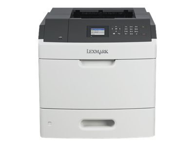 Lexmark MS810N Laser Printer - Monochrome - 1200 x 1200 dpi Print - Plain Paper Print - Desktop - 55 ppm Mono Print - 650 sheets Input - LCD - Gigabit Ethernet - USB - 40G0100