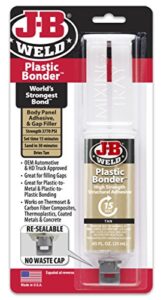 j-b weld 50133 plastic bonder structural adhesive syringe – tan – 25 ml