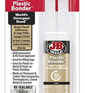 J-B Weld 50133 Plastic Bonder Structural Adhesive Syringe - Tan - 25 ml