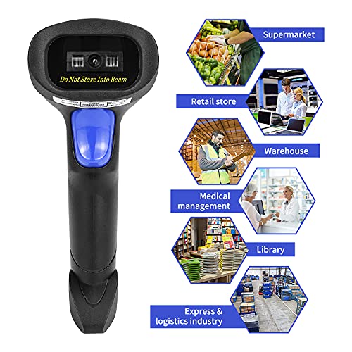 NetumScan USB 1D Barcode Scanner, Handheld Wired CCD Barcode Reader Supports Screen Scan UPC Bar Code Reader for Warehouse, Library, Supermarket