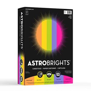 astrobrights colored cardstock, 8.5″ x 11″, 65 lb., happy assortment, 250 sheets