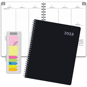 2023 planner 8.5″x11″ monthly & weekly – 14 months (november 2022 through december 2023) – professional, simple, easy-to-use design. black vinyl cover for extra protection