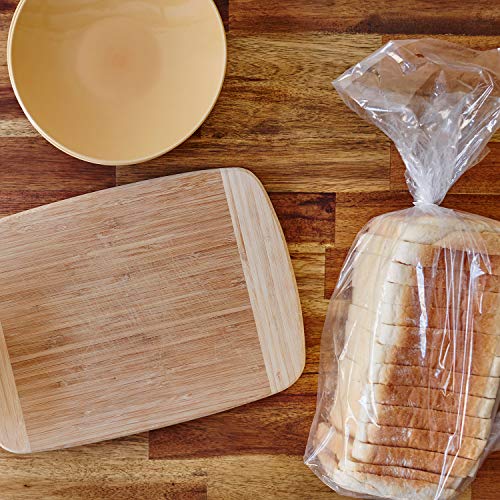 Bread Bags With Ties,100Pieces 18x4x8 Inches Plastic Bread Bags for Homemade Bread Gift Giving,Clear Bread Loaf Storage Bags