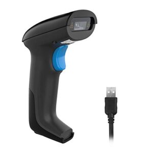 realinn usb 2d qr barcode scanner wired, automatic handheld code reader dustproof waterproof shockproof plug and play fast and precise for mobile payment, store, supermarket, warehouse