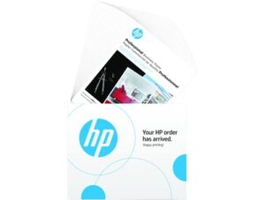 hp professional business paper, glossy, 8.5×11 in, 52 lb, 50 sheets, works with laser printers (4wn11a)