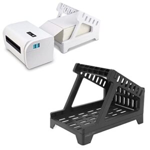 gowenic barcode printer stand, save space lightweight convenient mini printer bracket for general labeling machines, universal external face sheet bracket thermal label bracket for home office(black)