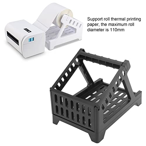 GOWENIC Barcode Printer Stand, Save Space Lightweight Convenient Mini Printer Bracket for General Labeling Machines, Universal External Face Sheet Bracket Thermal Label Bracket for Home Office(Black)