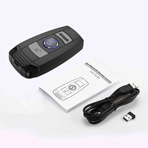 Mini 2D Portable Handheld Bluetooth Barcode Scanner Wireless 2.4G & USB Wired 3-in-1 Bar Code Scanner Portable USB QR Code Scanner for Windows.Android.iOS.MAC.