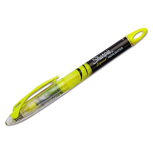 Sharpie Accent Pen-Style Liquid Highlighter - Micro Marker Point Type - Chisel Marker Point Style - Yellow Ink, Dozen