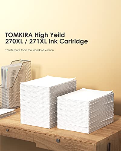 TOMKIRA PGI-270XL CLI-271XL 5 Color Value Pack Compatible with Canon Ink Cartridges 270 XL and 271 Combo High Yield to Use PIXMA MG6821 MG7720 TS9020 TS6020 MG6820 MG5720 (PGBK/C/M/Y/K)