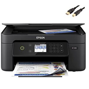 Epson_Printer XP 41 Series, All-in-One Wireless Color Inkjet Printer, Black, Print Copy Scan, 2.4" LCD, Hi-Speed USB, Auto 2-Sided Printing, Voice Activated, with MTC Printer Cable