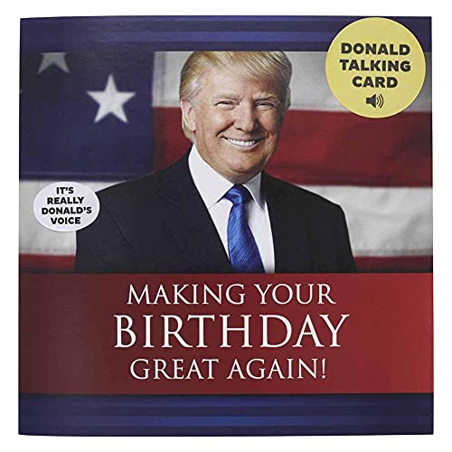 Talking Trump Birthday Card (Red) - One of the Best Donald Trump Gifts Ever Created - Wishes You Happy Birthday in Trump's REAL Voice - Funny Birthday Card for Husband - Greatest Birthday Card for Dad