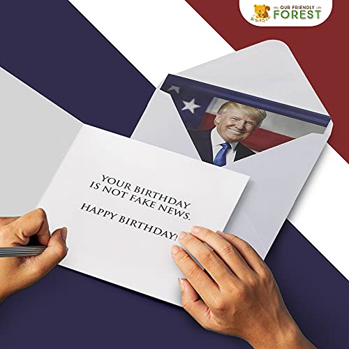 Talking Trump Birthday Card (Red) - One of the Best Donald Trump Gifts Ever Created - Wishes You Happy Birthday in Trump's REAL Voice - Funny Birthday Card for Husband - Greatest Birthday Card for Dad