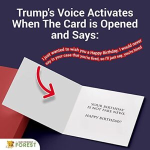 Talking Trump Birthday Card (Red) - One of the Best Donald Trump Gifts Ever Created - Wishes You Happy Birthday in Trump's REAL Voice - Funny Birthday Card for Husband - Greatest Birthday Card for Dad