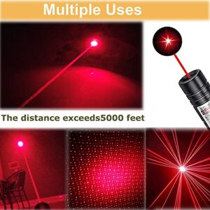 XIMIBI Red Laser Pointer Laser Pointer Laser Pointer High Power Green Laser Pointer High Power Lazer Powerful Laser Pointer for Teaching Outdoor Hunting USB Rechargeable Laser Pointer Pen