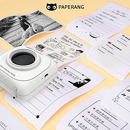 NEWKAOPU Pocket Printer Mini Mobile Printers Bluetooth Wireless Portable Thermal Printer Compatible with iOS and Android for Learning Assistance, Journal, Fun, Work,Notes, (P1-White)