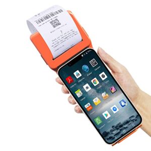 POS Receipt Printer 58mm Thermal Receipt Printer Bluetooth Handheld POS Machine Terminal Printer,Mobile POS Portable Back Clip Receipt Printer with Barcode Scanning Function