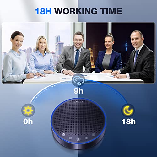 EMEET Bluetooth Speakerphone, M3 Zoom Certified Conference Speaker and Microphone w/4 AI Mics 360° Voice Pickup 18H Talk Time Noise Reduce, USB Speakerphone w/Daisy Chain for 20 People for Zoom Teams